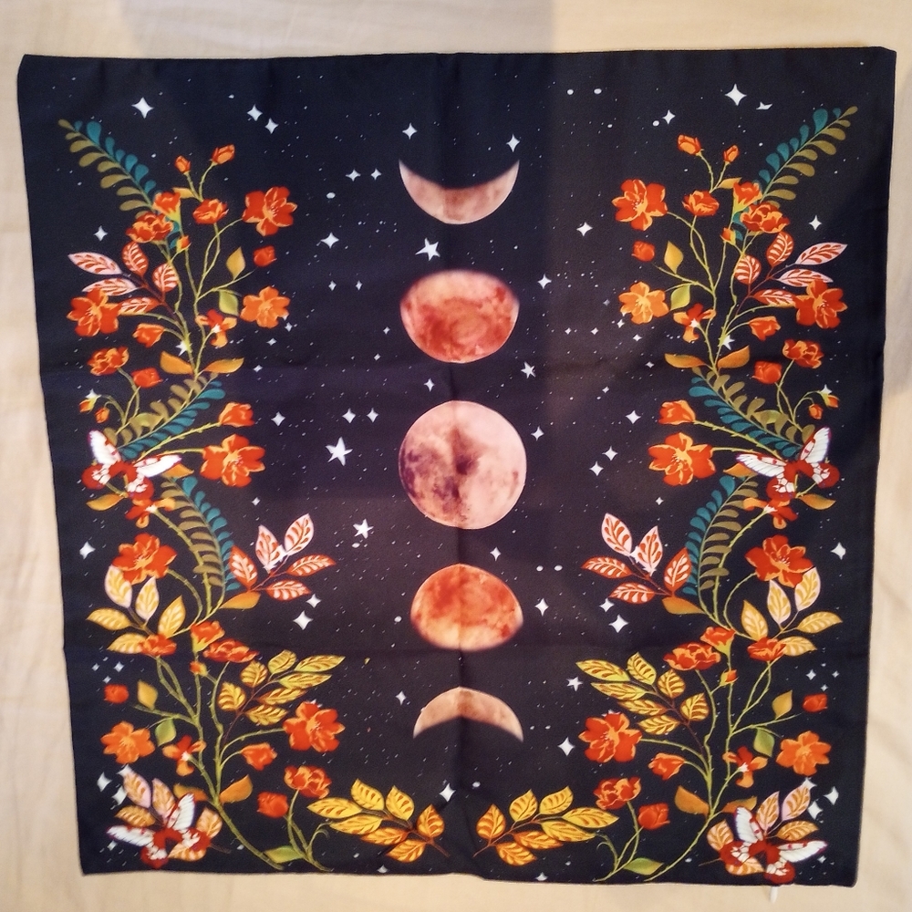 COPY - Floral Moon Phase Throw Pillow Case